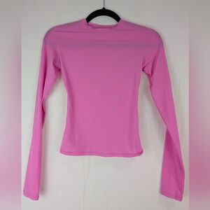 SKIMS  Seamless Long-Sleeve Top XS Neon Pink